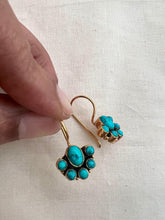 Gold polish turquoise hangings-Earrings-CI-House of Taamara