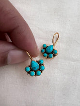 Gold polish turquoise hangings-Earrings-CI-House of Taamara