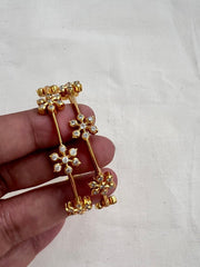 Gold polish zircon bangles, PAIR, 2.3-Silver Bracelet-CI-House of Taamara