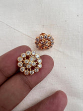 Gold polish zircon studs-Earrings-CI-House of Taamara