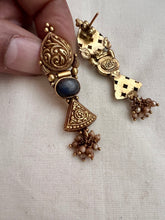 Antique Gold polish blue stone hangings