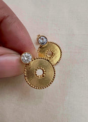 Gold polish zircon studs