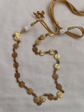 Gold polish kasumala necklace with earrings, SET