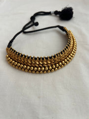 Antique gold polish thussi necklace
