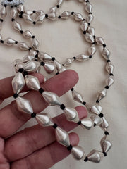 Two line dholki beads necklace