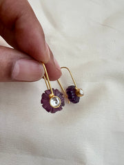Gold polish amethyst hangings