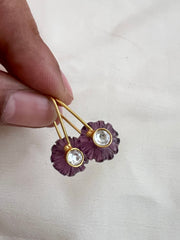 Gold polish amethyst hangings