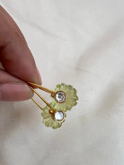 Gold polish lemon quartz hangings