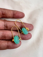 Gold polish blue chalcedony hangings