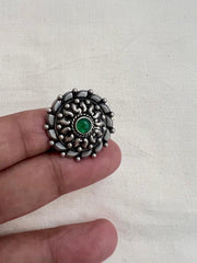 Kemp green stone adjustable ring-Finger Ring-CI-House of Taamara