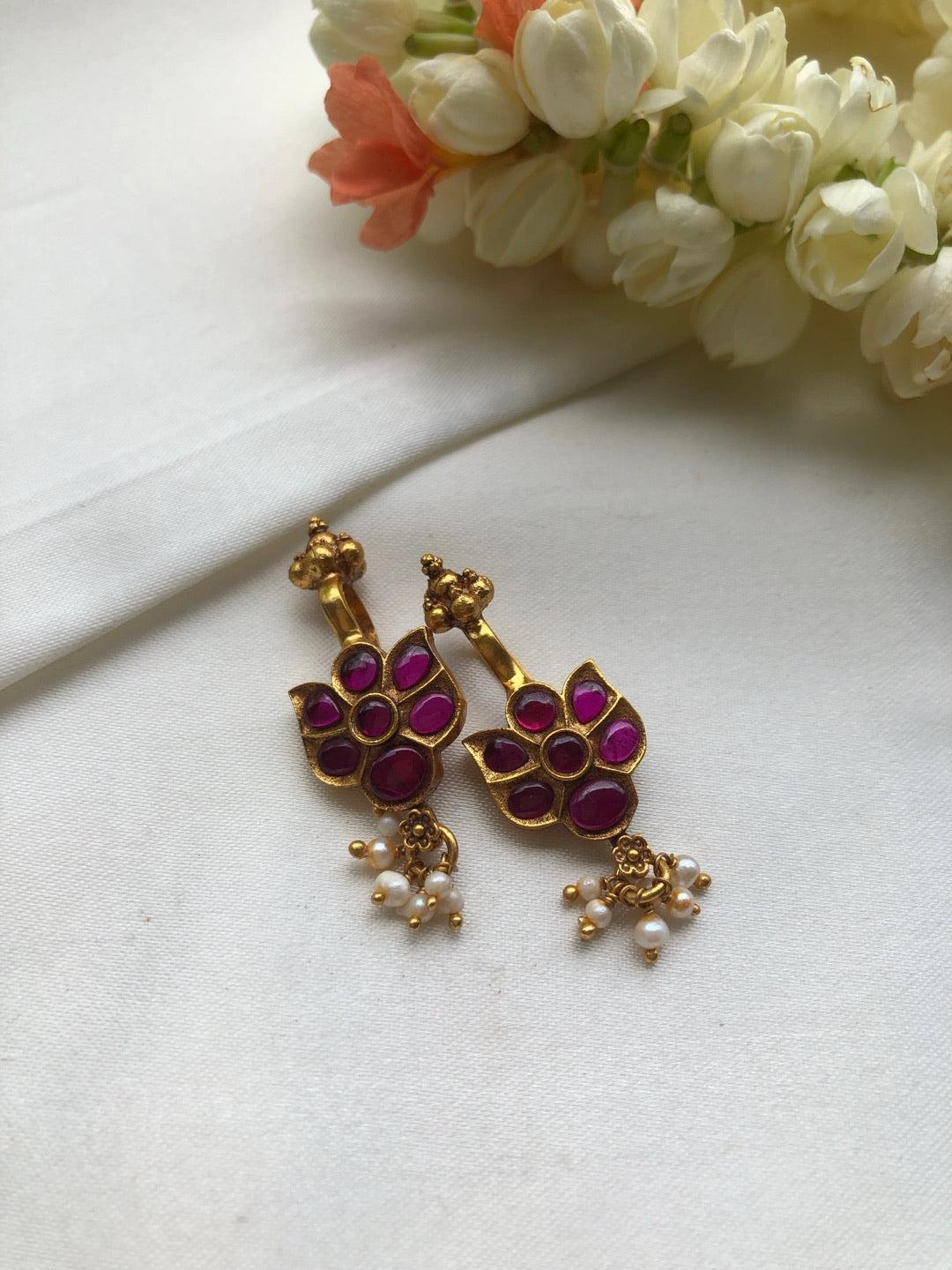 Kemp stone bugadi-Earrings-PL-House of Taamara