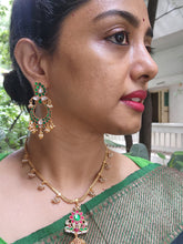 Kundan green earrings-Earrings-PL-House of Taamara