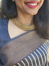 (Made To Order) Antique gold polish thussi-Silver Neckpiece-CI-House of Taamara