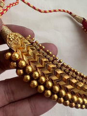(Made To Order) Antique gold polish thussi necklace-Silver Neckpiece-CI-House of Taamara