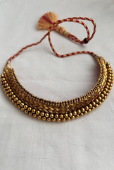 (Made To Order) Antique gold polish thussi necklace-Silver Neckpiece-CI-House of Taamara