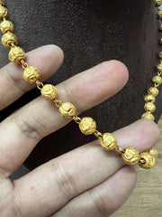 (Made To Order) Gold Beads Single line 8" Necklace-Silver Neckpiece-CI-House of Taamara