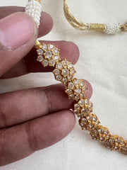 (Made To Order) Gold polish zircon necklace with earrings, SET-Silver Neckpiece-CI-House of Taamara