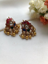 Navratan earrings-Earrings-PL-House of Taamara