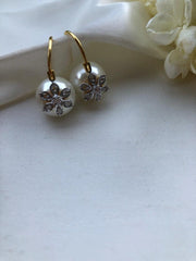 Off-white pearl earrings-Earrings-PL-House of Taamara