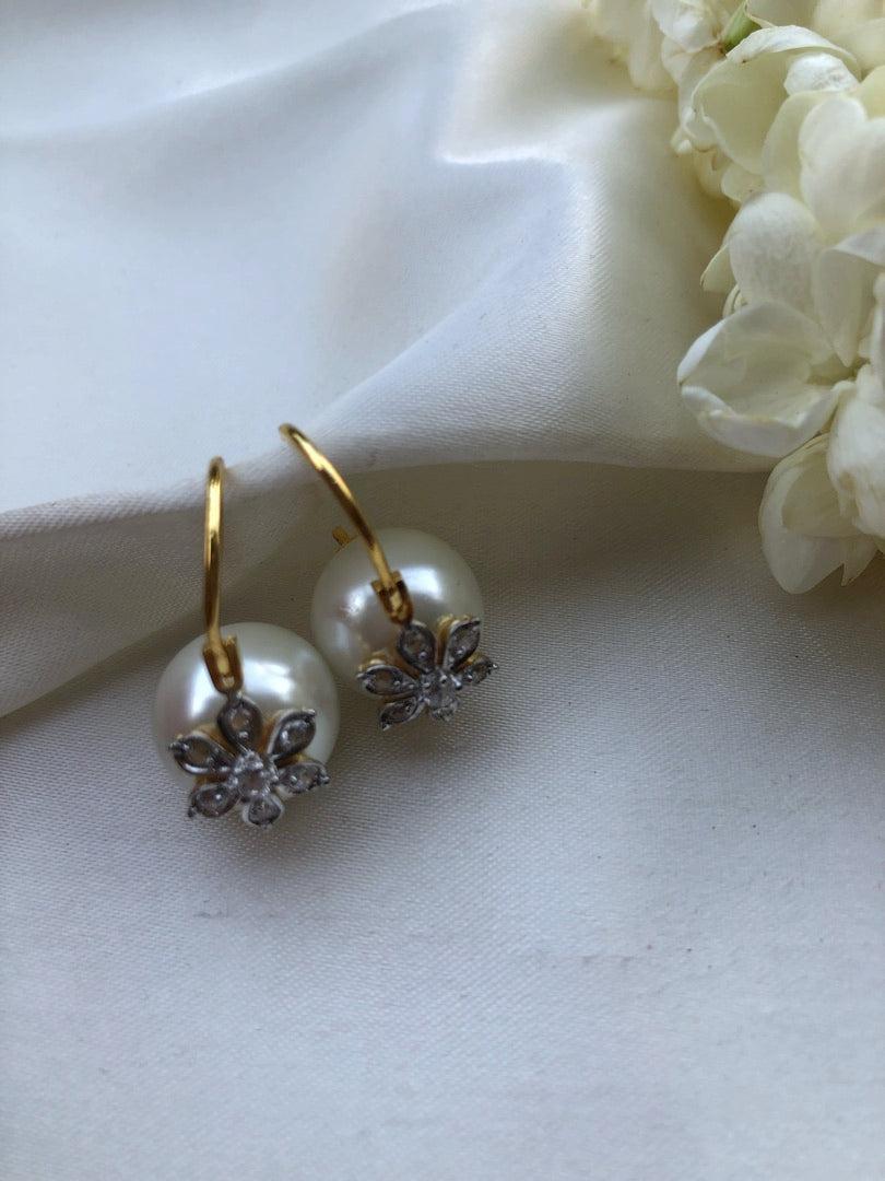 Off-white pearl earrings-Earrings-PL-House of Taamara