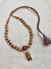 Old antique tali style pendant with pearls and gold beads chain-Silver Neckpiece-CI-House of Taamara