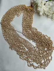 Pearls bunch chain 15 lines layered-Silver Neckpiece-CI-House of Taamara