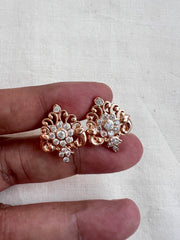 Rose gold CZ studs-Earrings-CI-House of Taamara