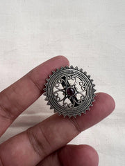 Silver mesh work adjustable finger ring-Finger Ring-CI-House of Taamara