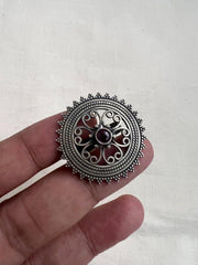 Silver mesh work adjustable finger ring-Finger Ring-CI-House of Taamara