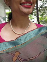 Single Line Akoya Pearls-Silver Neckpiece-House of Taamara-House of Taamara