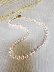 Single Line Fresh Water Pearls-Silver Neckpiece-House of Taamara-House of Taamara