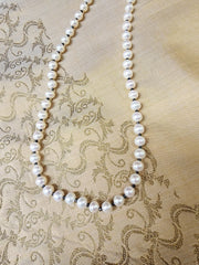 Single Line Fresh Water Pearls-Silver Neckpiece-House of Taamara-House of Taamara