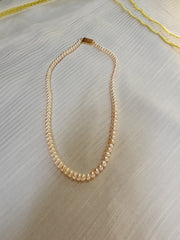 Single Line Fresh Water Pearls-Silver Neckpiece-House of Taamara-House of Taamara