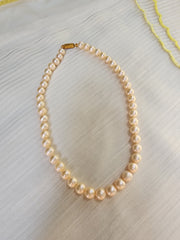 Single Line Fresh Water Pearls-Silver Neckpiece-House of Taamara-House of Taamara