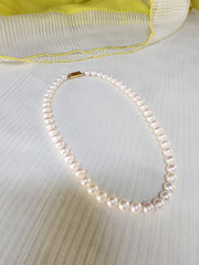 Single Line Fresh Water Pearls-Silver Neckpiece-House of Taamara-House of Taamara