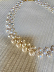 Single Line Fresh Water Pearls-Silver Neckpiece-House of Taamara-House of Taamara