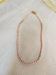 Single Line Fresh Water Pearls-Silver Neckpiece-House of Taamara-House of Taamara