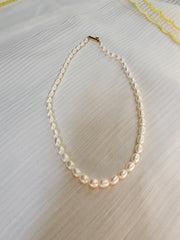 Single Line Fresh Water Pearls-Silver Neckpiece-House of Taamara-House of Taamara