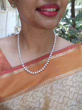 Single Line Fresh Water Pearls-Silver Neckpiece-House of Taamara-House of Taamara