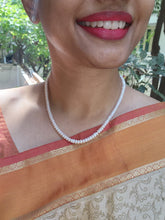 Single Line Fresh Water Pearls-Silver Neckpiece-House of Taamara-House of Taamara