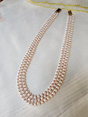 Three Line Fresh Water Pearls-Silver Neckpiece-House of Taamara-House of Taamara