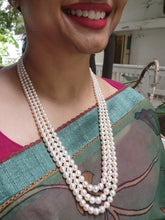 Three Line South Sea Pearls-Silver Neckpiece-House of Taamara-House of Taamara