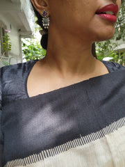 Thussi necklace with earrings, SET-Silver Neckpiece-CI-House of Taamara