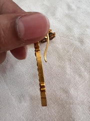 Trishul kundan pendant with earrings, SET-Silver Neckpiece-PL-House of Taamara