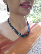 Two Line Akoya Pearls-Silver Neckpiece-House of Taamara-House of Taamara