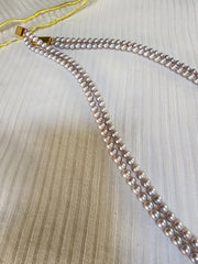 Two Line Fresh Water Pearls-Silver Neckpiece-House of Taamara-House of Taamara