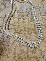 Two Line Fresh Water Pearls-Silver Neckpiece-House of Taamara-House of Taamara