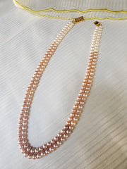 Two Line Fresh Water Pearls-Silver Neckpiece-House of Taamara-House of Taamara