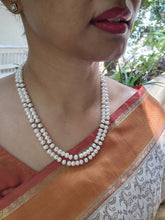 Two Line Fresh Water Pearls-Silver Neckpiece-House of Taamara-House of Taamara