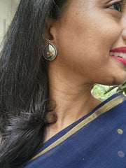 Two tone emerald bird studs-Earrings-CI-House of Taamara